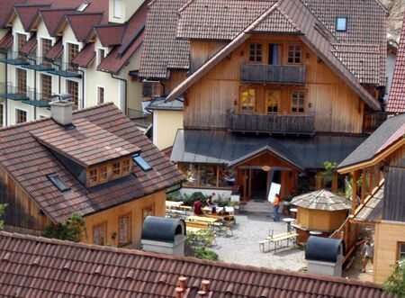 Dorfplatz von Oben gesehen