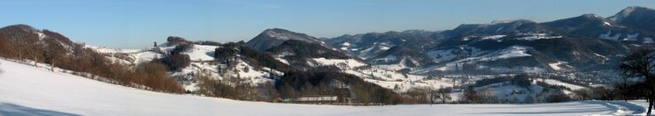 Aussicht vom "Filion"- Nähe Luft