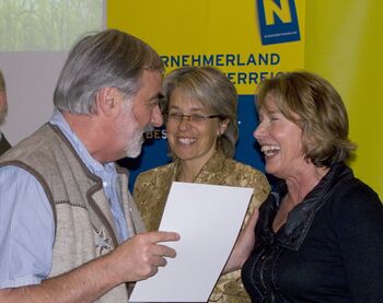 Verleihung Nachhaltigkeitsbericht LR P. Bohuslav und Sonja Zwazl am 2010 10 05.jpg - Foto B.Pirringr