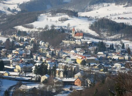 Zentrum Kirchberg im Winter