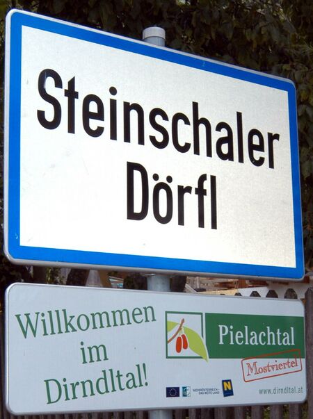 Ortstafel - Steinschaler Dörfl