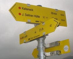 Schild nach Eisengatter von Loich