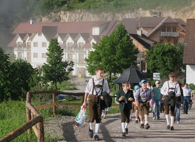 Schuhplattler nach gemeinsamen Auftritt