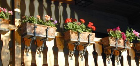 Balustrade Innenhof - Sommerblumen