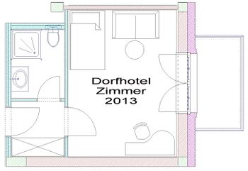 Plan vom Zimmer 2013 im Wildkräutergeschoß