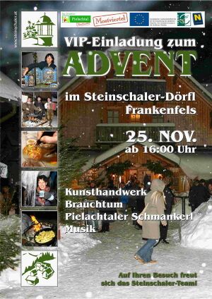 Einladung der Mul* tiplikatoren zum Dirndltaler Advent 2008