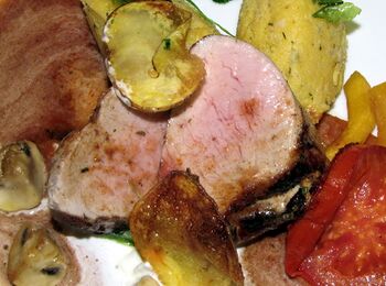 Frisch gekocht: Schweinsfilet mit regioneln Zutaten