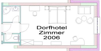 Dorfhotel: Plan vom Zimmer 2006