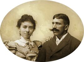 Johann Schnabl und Frau MAria auf Hochzeitsfoto 1898