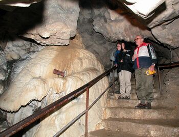 Steinerne Wasserfall in der Nixhöhle