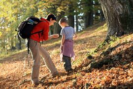 Kinder Waldspaziergang