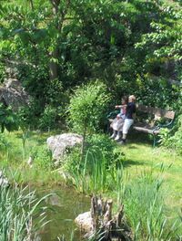 Kinder am Südgartenbiotop