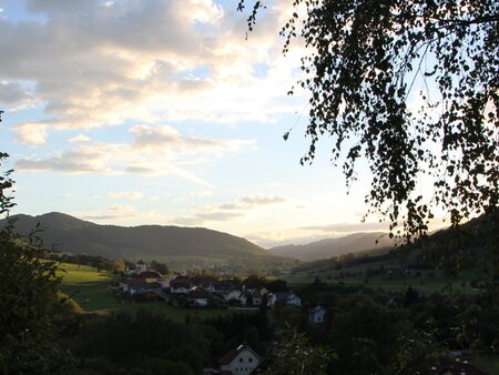 Blick vom Gästehaus auf Kirchberg