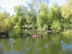 Steinschaler Teich mit Boot