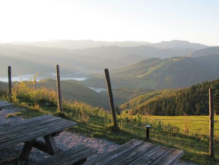 Blick aus Eisenstein-Hütte am Morgen